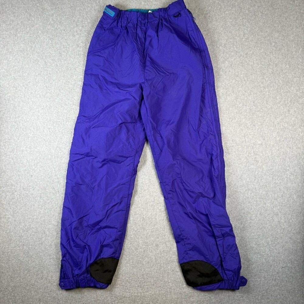Vintage Columbia Sportswear Co Womens Size Large Nylon Track Jogger Pants Purple